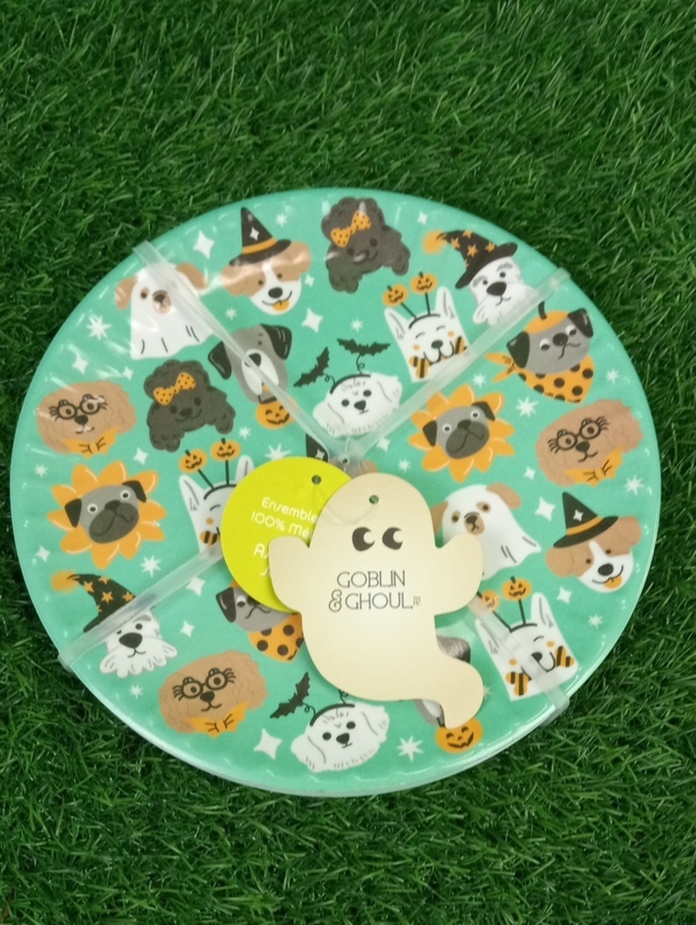 👻 Halloween Puppy Small Salad Plate Set